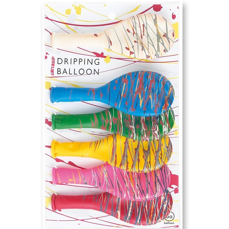 Japanese handmade atmosphere balloon - drip balloon (M) - Items for Display - Rubber Multicolor