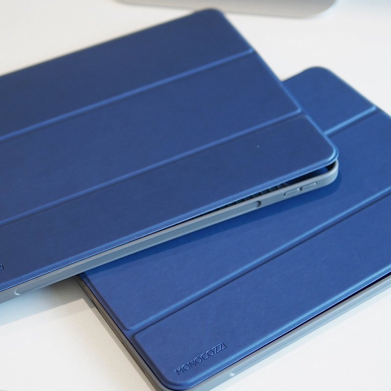 Lucid+Folio Shock Resistant Folio Case with Apple Pencil Slot for iPad Pro - Computer Accessories - Faux Leather Blue