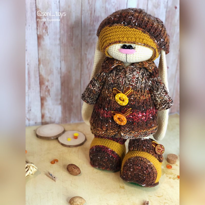 Digital Download - Rica Crochet and knit outfit pattern - 編織/刺繡/羊毛氈/縫紉 - 羊毛 咖啡色