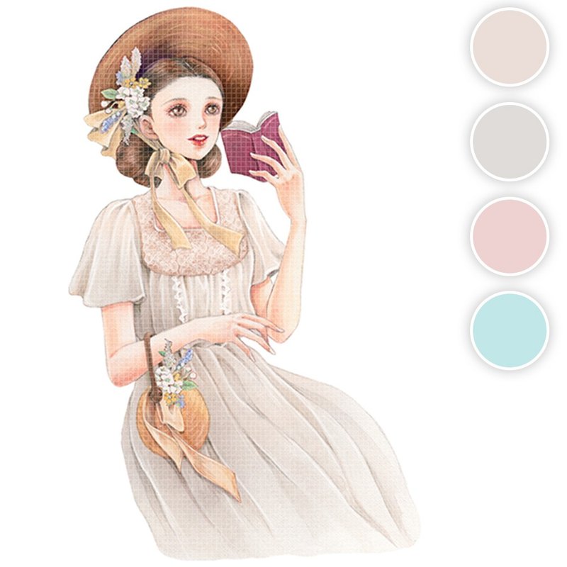 Brenda (4colors) 39 (honne market) person sticker girl sticker blackraccoon - 貼紙 - 紙 