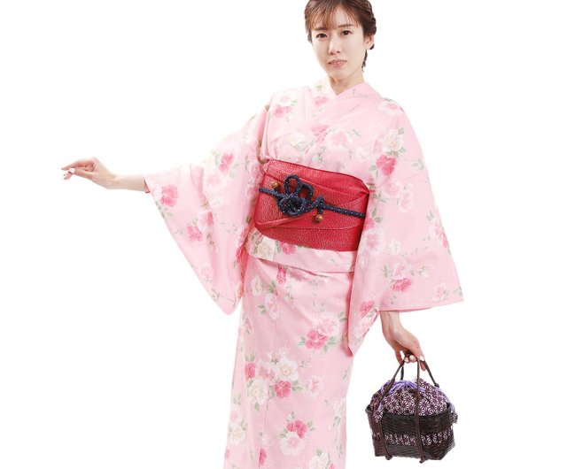 日本和服女性浴衣腰帶2件組F Size X25-210 yukata - 設計館fuukakimono 