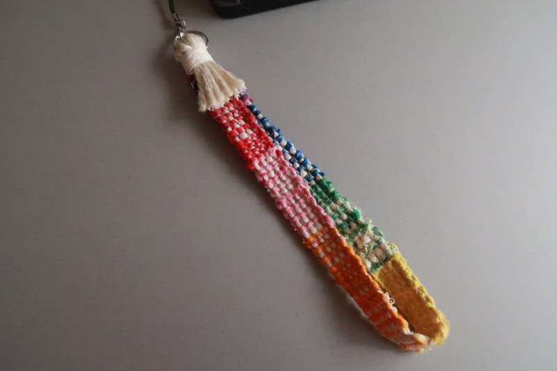 Strap11　カメラストラップ　20cm　ロング　スマホ　手織り　rainow　gift　相機掛繩【再販】 - 相機背帶 - 棉．麻 多色