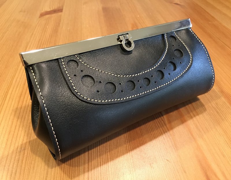 FRAME PURSE - Clutch Bags - Genuine Leather Black