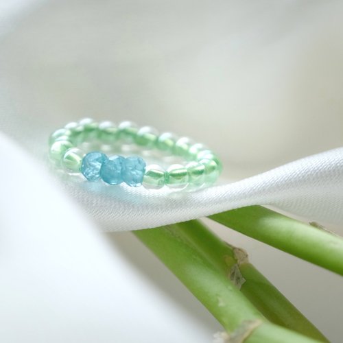 Septetone 能量水晶 【碧林晴空】藍磷灰石水晶戒指│Septetone原創明幻系列 新年禮物