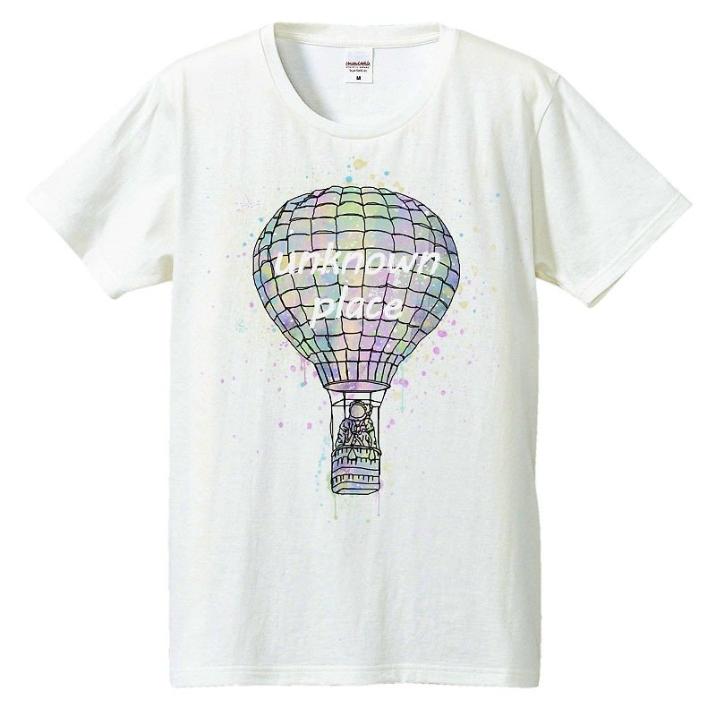 Tシャツ / Space balloon 2 - 男 T 恤 - 棉．麻 白色