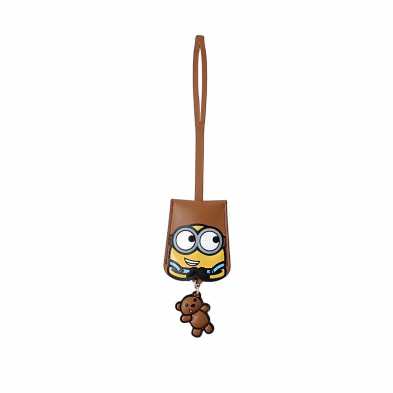 Minions Leather with Tim Charm - Charms - Genuine Leather Brown