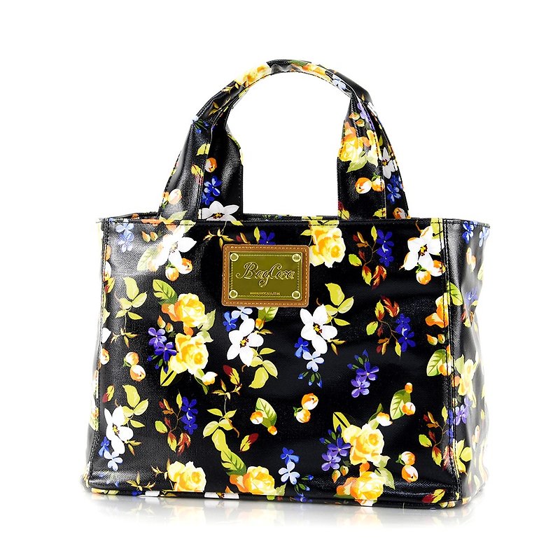 Flange Rose Waterproof Magnetic Buckle Bag-Chengjin - Handbags & Totes - Cotton & Hemp Yellow