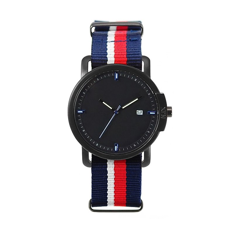 Minimal Watches: Ocean Project - Ocean01-Nylon. - 女裝錶 - 真皮 黑色