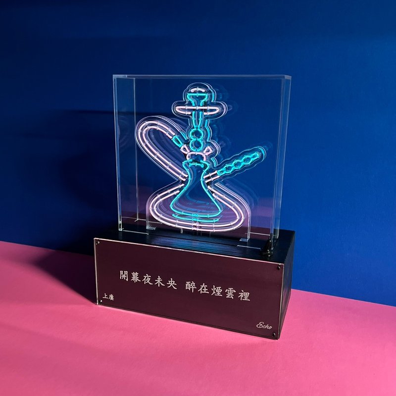 客製化禮物 手工製作字燈 圖案 LOGO LED neon 霓虹燈 禮物訂製 - 燈具/燈飾 - 軟木/水松木 藍色