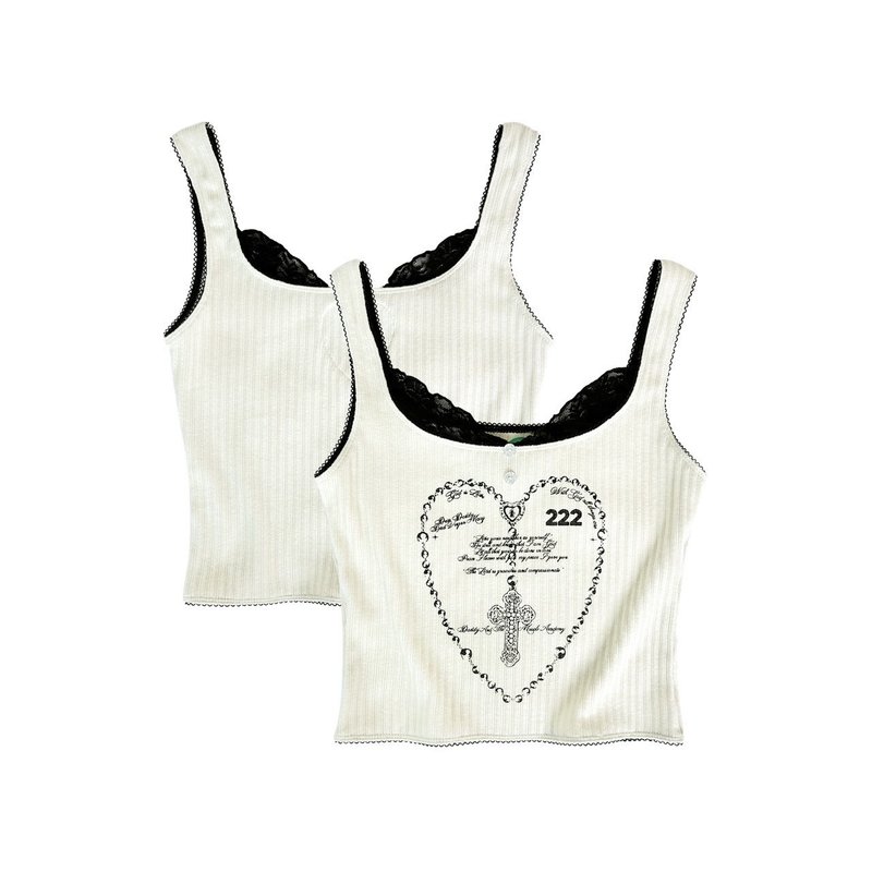DADDY | Anglican 222 Tank Top - 女上衣/長袖上衣 - 其他材質 