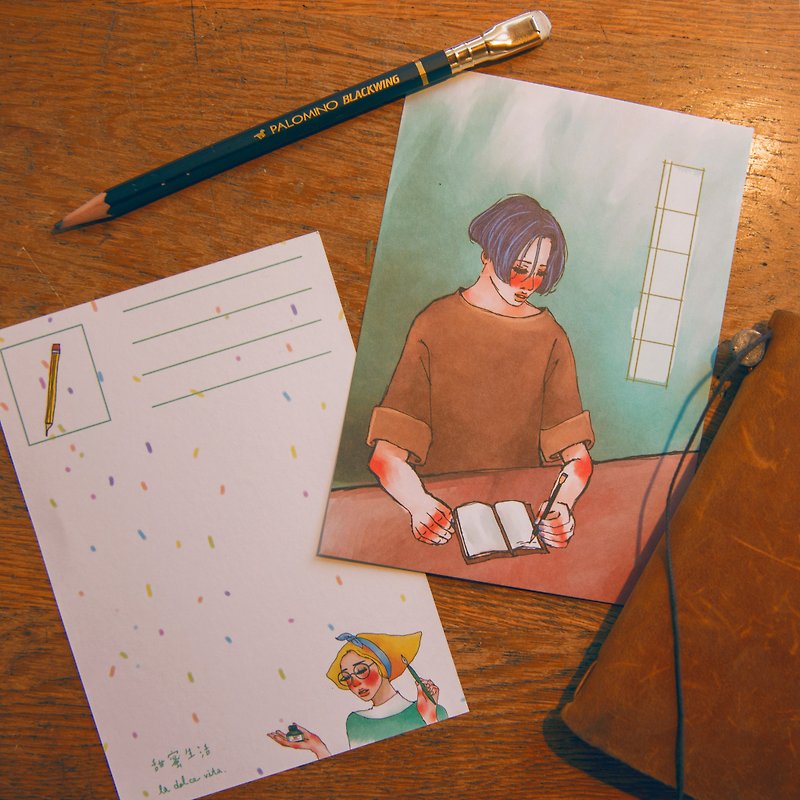 I Love Writing Postcard - การ์ด/โปสการ์ด - กระดาษ สีนำ้ตาล