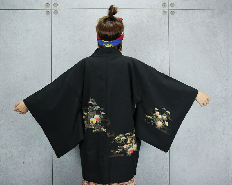 tsubasa.y 古著屋 手繪金線繡花 日本羽織 , vintage haori