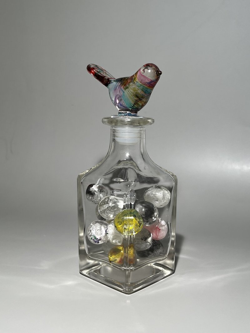 Bonbons IN A JAR Hand Painted Glass Candy Oil Lamp - Items for Display - Glass 