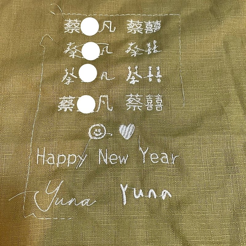 [Embroidery add-on purchase] Chinese/Japanese/English/Digital *not sold separately - อื่นๆ - งานปัก หลากหลายสี