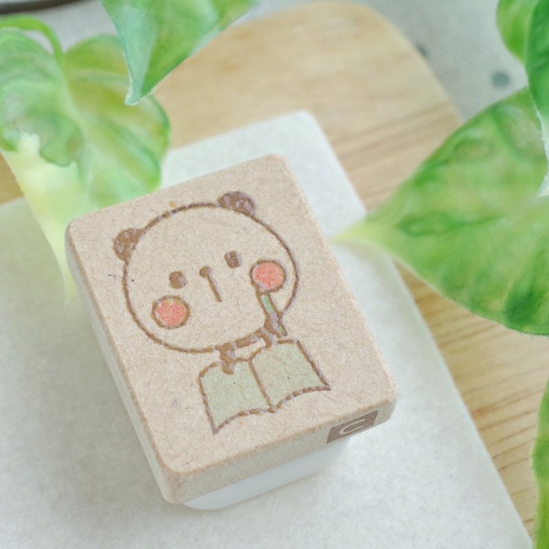 お勉強パンダさんはんこ - 印章/印台 - 其他材質 多色