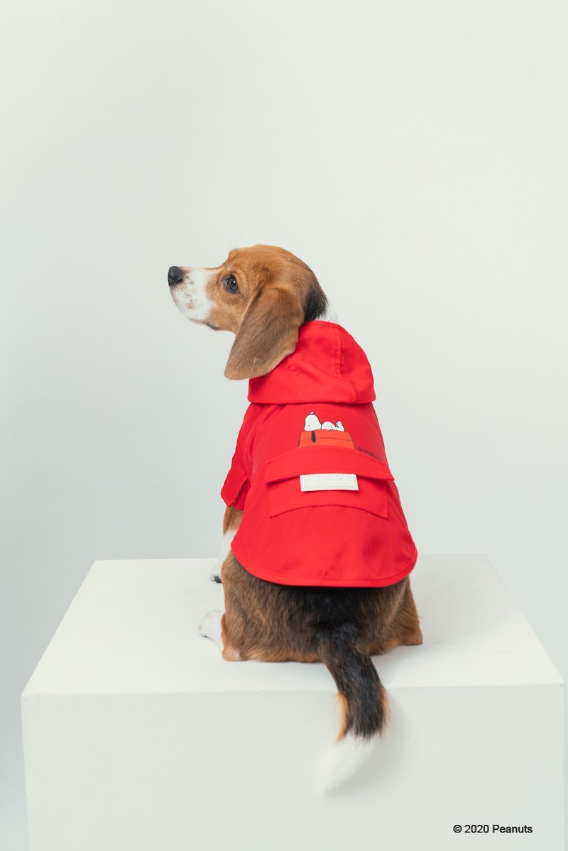 PEANUTS-SNOOPY RAINCOAT-RED - Clothing & Accessories - Nylon Red