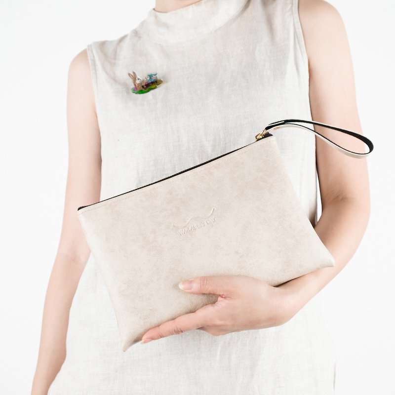Ivory Pouch Bag - Other - Genuine Leather White