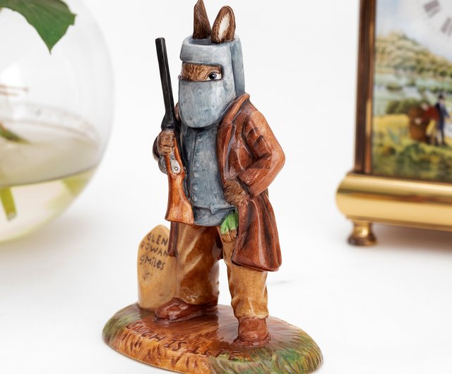ロイヤルドルトン・小さな置物 ロイヤルドルトン バニーキンズ ネッド・ケリー 2006 限定版 陶器人形
