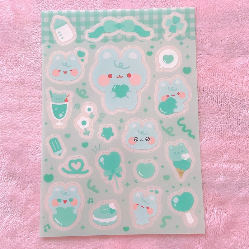 Favorite Color Clear Sticker [Green] - Stickers - Paper 