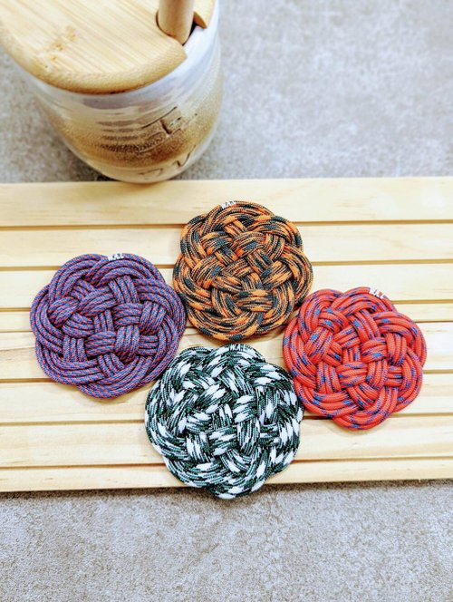 WAL paracord coaster set of 4 Paracord mug mat handwork graduation gift gift small