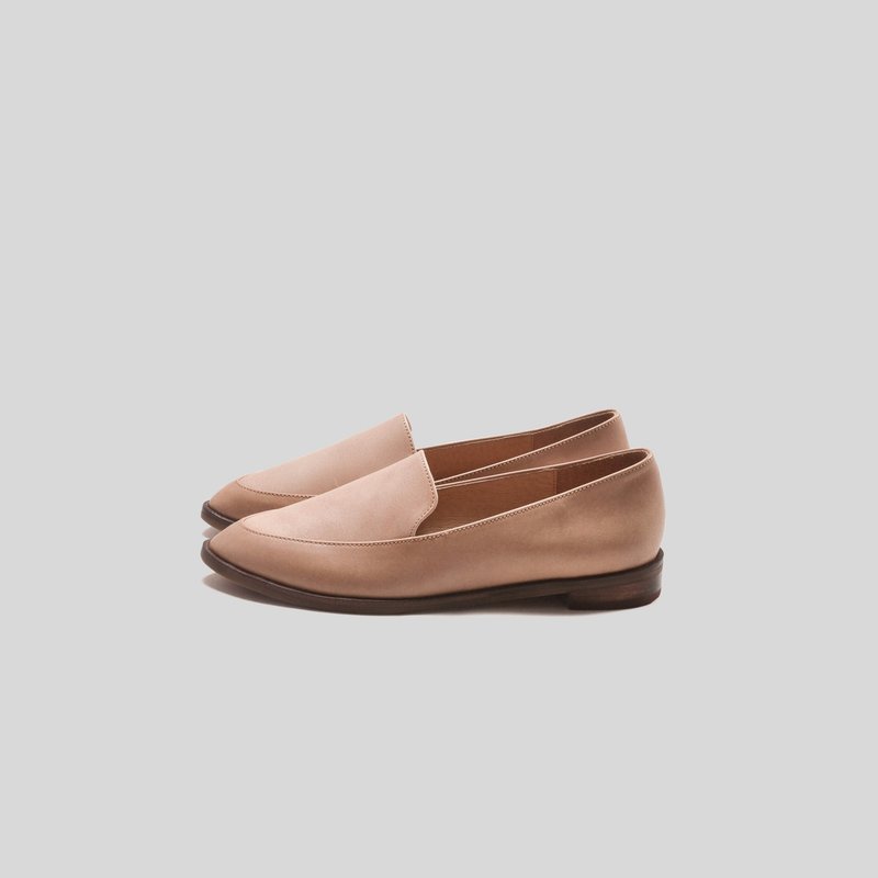 【sample sale】尖頭樂福鞋 BN10駝-出清商品售出後只換貨 - 女牛津鞋/樂福鞋 - 真皮 咖啡色