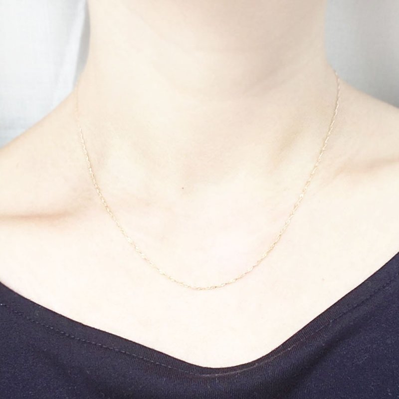 K10YG Design Chain Necklace - 項鍊 - 貴金屬 金色