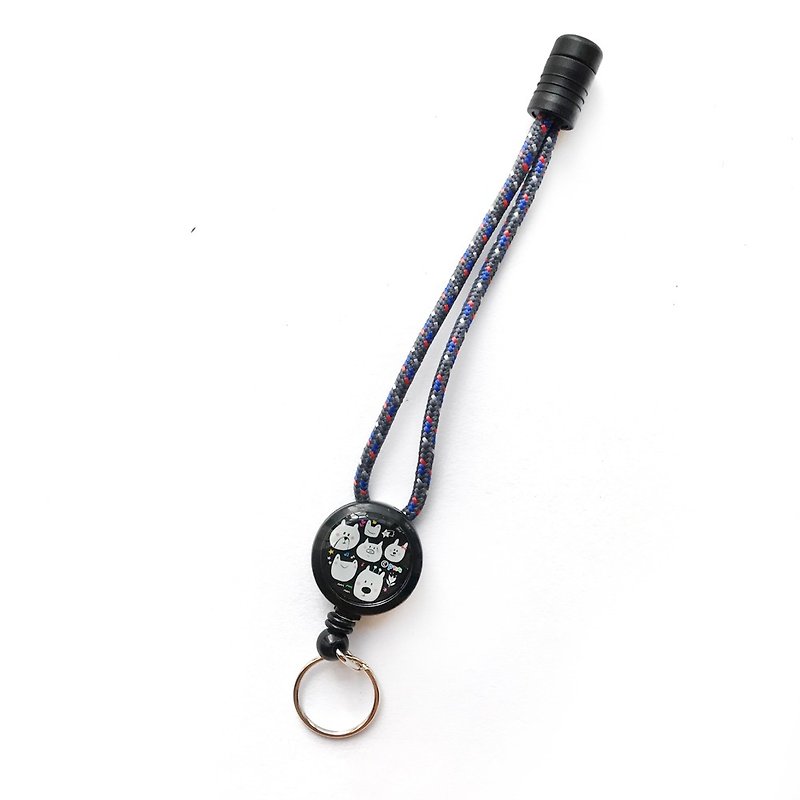 P714 Mini Key Ring_Black Rope Series - ที่ห้อยกุญแจ - พลาสติก สีดำ