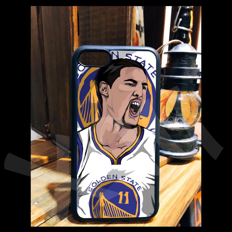Klay 勇士隊 NBA 手繪 客製 手機殼 iPhone 14 13 12 11 X XR 8 - 手機殼/手機套 - 矽膠 