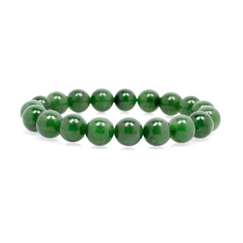 正佳珠寶 Gemsrich Jewelry 【正佳珠寶】和田碧玉 經典菠菜綠 9.5mm 和田碧玉手珠