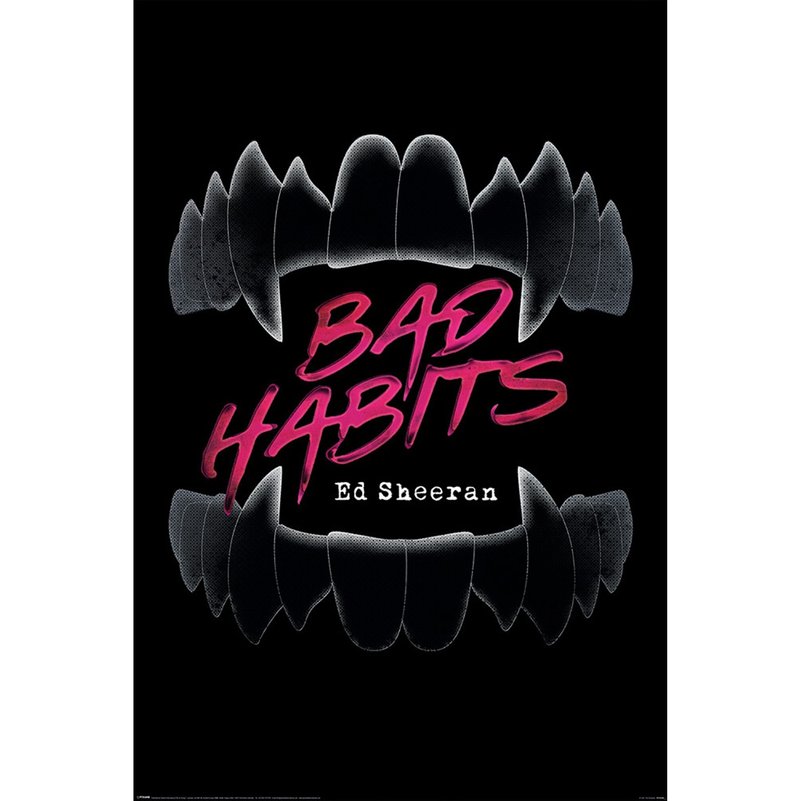 紅髮艾德 Ed Sheeran (Bad Habits) – 英國進口海報 - 海報/掛畫/掛布 - 其他材質 黑色