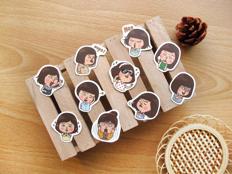 Mary expression package sticker sheets into Group A 10 - สติกเกอร์ - กระดาษ สึชมพู