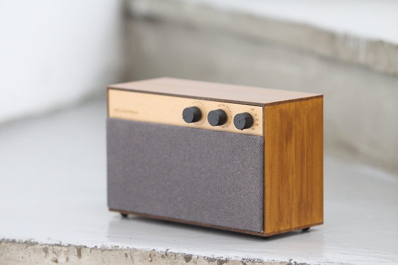 R3 Impromptu Self-Assembling Bluetooth Radio - Teak Grain - Speakers - Wood Brown