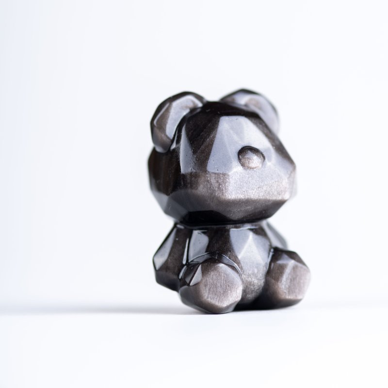 Silver Obsidian | Crystal Ornaments - Items for Display - Semi-Precious Stones Black