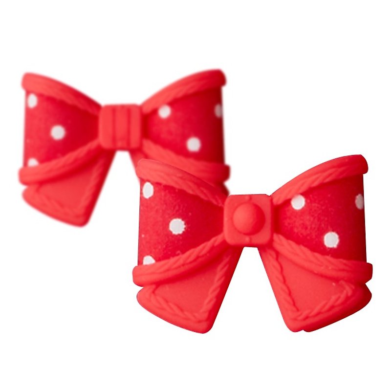 Vacii Haute Bow Hub-Minnie Red - ที่เก็บสายไฟ/สายหูฟัง - ซิลิคอน สีแดง