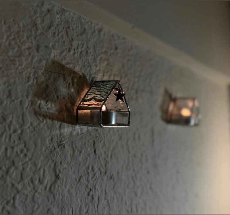 【聖誕限定擺件】小屋、小樹、小小的聖誕快樂 - 陶藝/玻璃 - 玻璃 多色