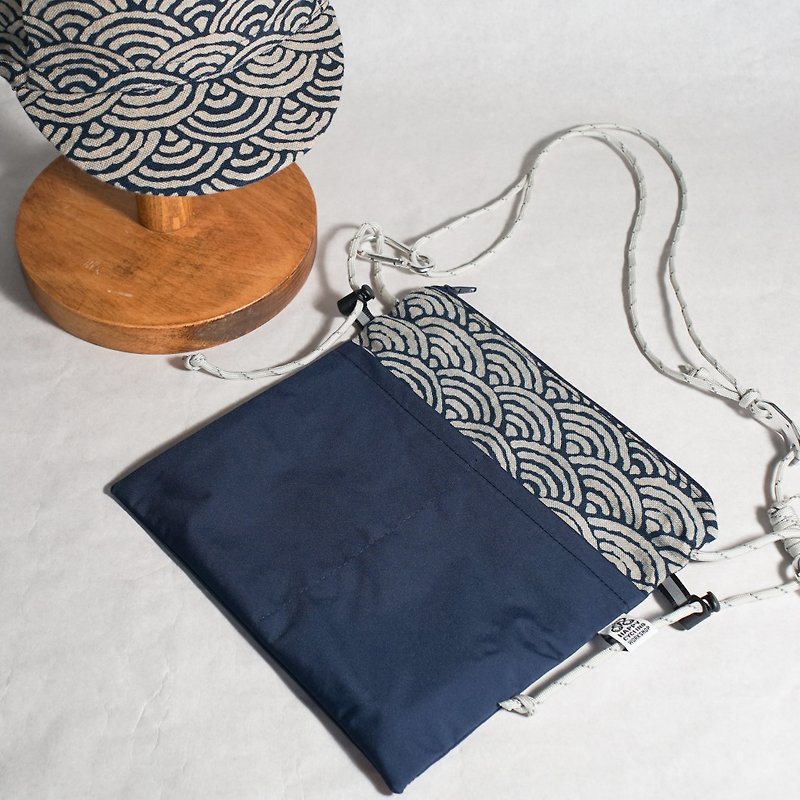 Cycling Sacoche Bag - กระเป๋าแมสเซนเจอร์ - ผ้าฝ้าย/ผ้าลินิน สีน้ำเงิน