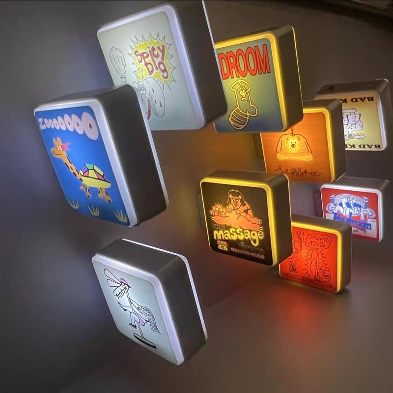 客製化 磁吸 冰箱貼 燈箱 led box 磁鐵 相框 禮物 紀念品 招牌 - 磁鐵 - 其他材質 