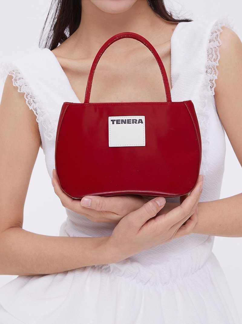 【TENERA】Environmentally friendly leather Jelly bag (red) (original genuine product from Taiwan general agent) - Handbags & Totes - Polyester Red