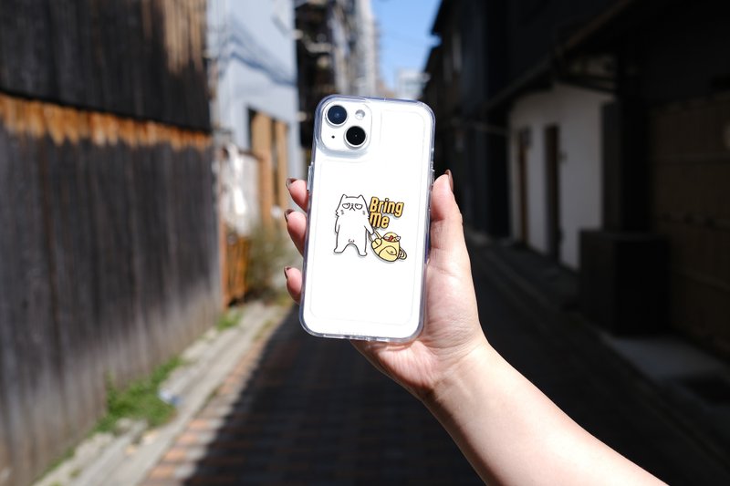 Bring ME! World-weary Cat Drop-Resistant Phone Case - เคส/ซองมือถือ - พลาสติก สีดำ