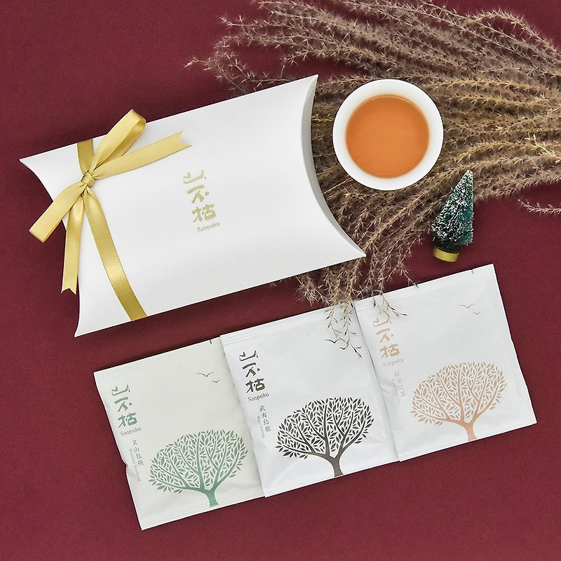 Christmas gift, colorful integrated tea bag group, Wenshan bag variety + Wuyi Oolong + ruby ​​black tea - Tea - Fresh Ingredients Gold