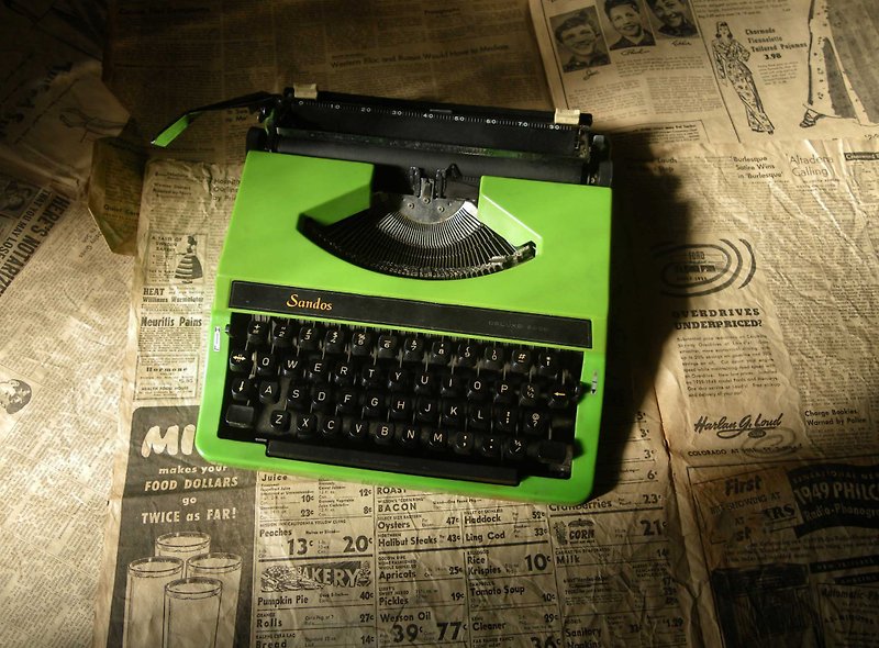 【OLD-TIME】Early typewriter #X - Items for Display - Other Materials Green