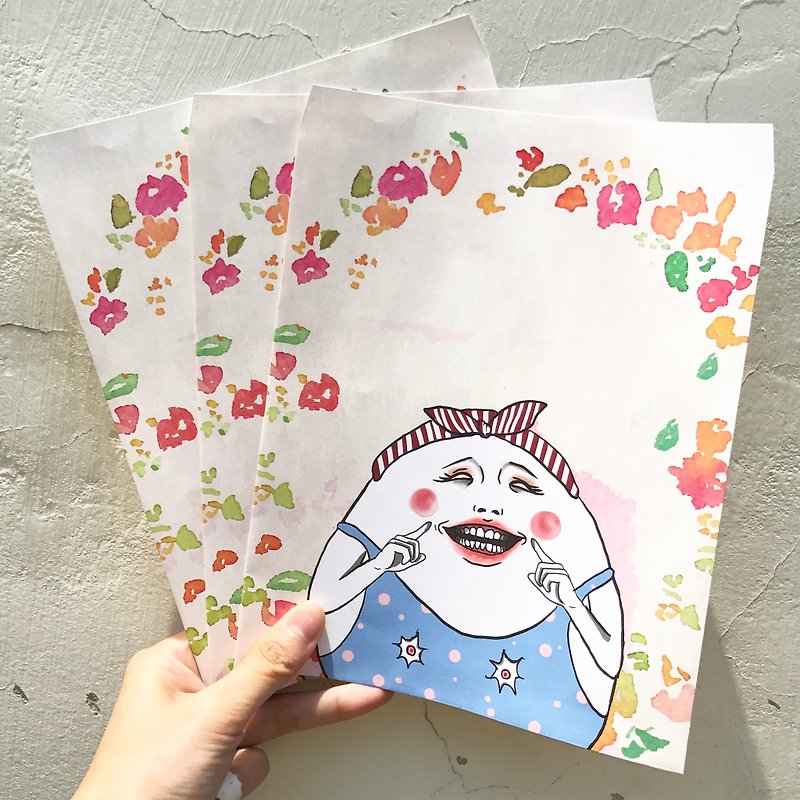Keep smiling, paper bag / 4 pics - ซองจดหมาย - กระดาษ ขาว