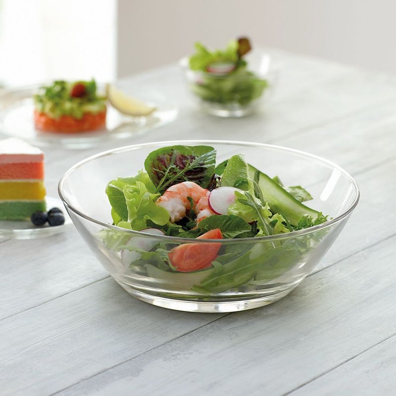 Sonoma lead-free glass salad bowl 25.5cm - Bowls - Glass White