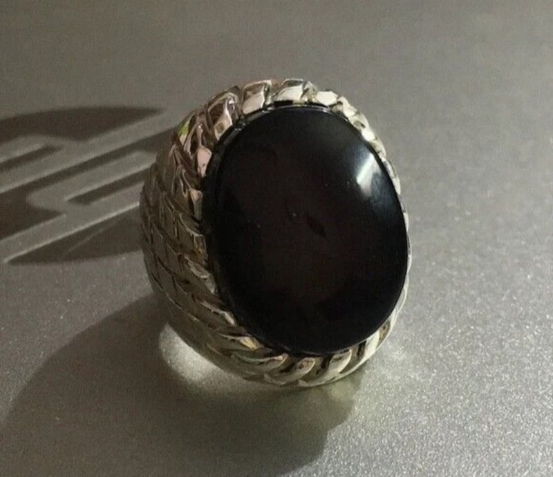 Shefat al abd habshi Al Yemeni aqeeq ring blood Red color under light from Yemen - 戒指 - 寶石 紅色