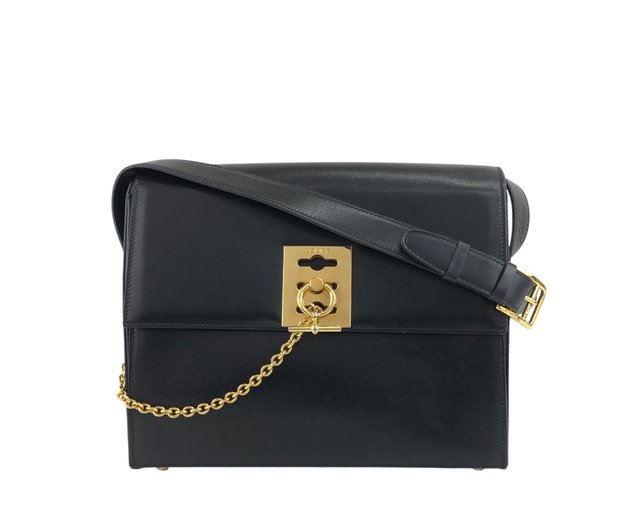 日本直送 名牌中古包 】CELINE セリーヌ ショルダーバッグ ブラック