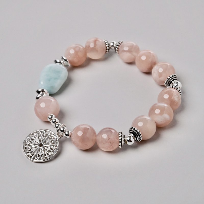 Colorful Falling Cherry Series | Pink Cherry Blossom Agate*Lalima - สร้อยข้อมือ - เครื่องเพชรพลอย สึชมพู