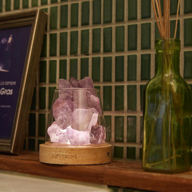 【Montagne】紫水晶 | 權利 X 守護 | 水晶擴香組 - 香薰/精油/線香 - 水晶 紫色