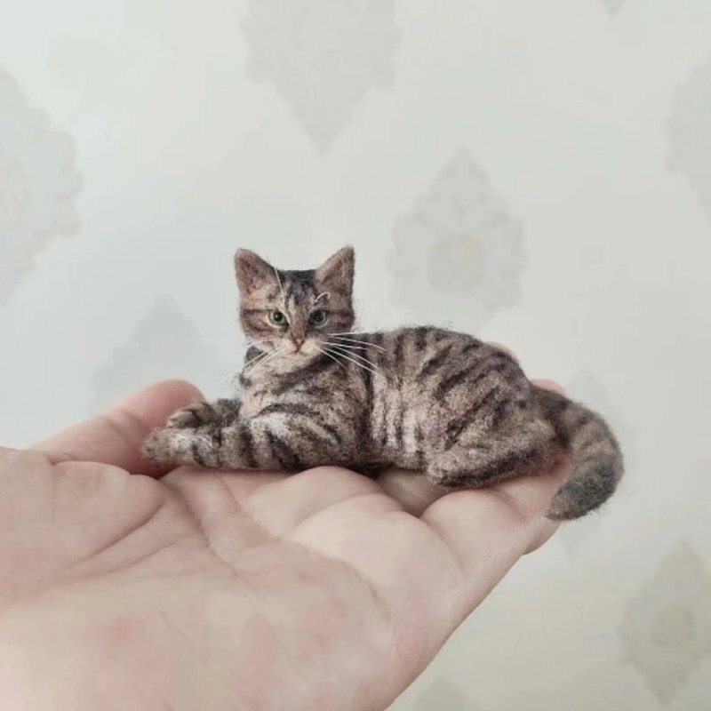 客製化逼真羊毛氈寵物娃娃定製手工複刻狗狗猫咪毛小孩肖像公仔 - 貓/狗玩具 - 羊毛 多色