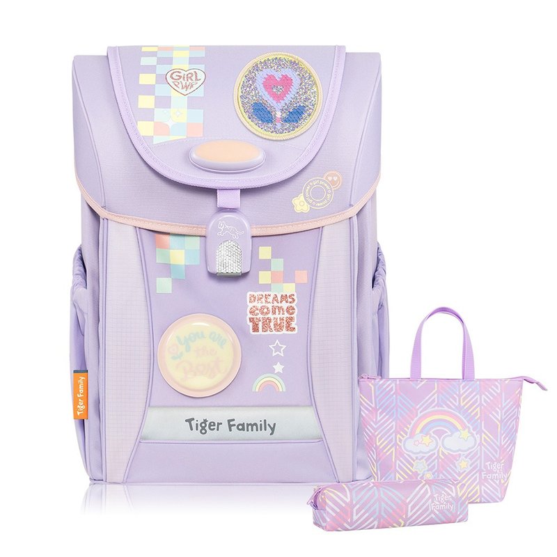 Tiger Family College Style Ocean Guardian Series Ultra-Lightweight Backpack Pro 2S - Soft Pink and Purple - กระเป๋าเป้สะพายหลัง - วัสดุกันนำ้ สีม่วง