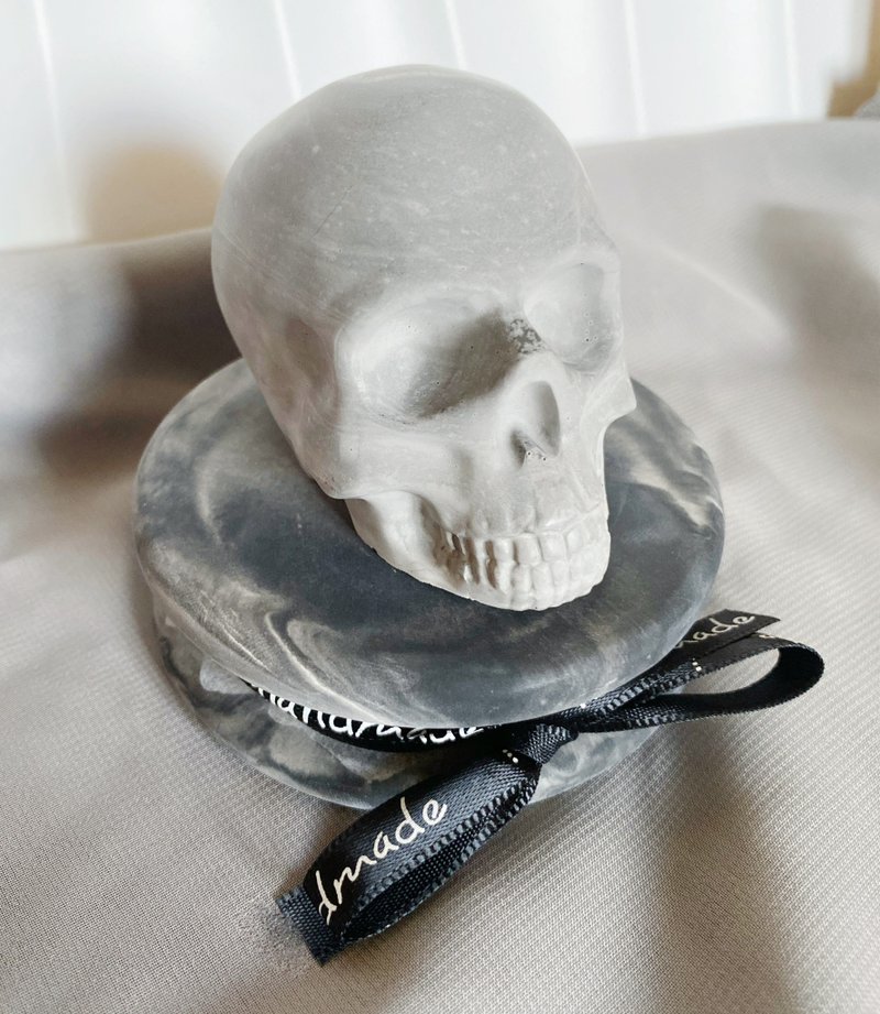 Halloween Skull Aroma Stone - น้ำหอม - วัสดุอื่นๆ สีเทา